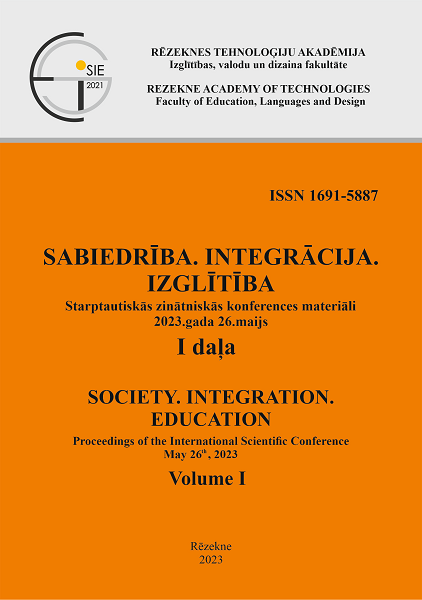 					View Vol. 1 (2023): SOCIETY.INTEGRATION.EDUCATION. Proceedings of the International Scientific Conference. May 26th-27th, 2023
				