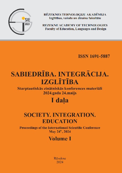 					View Vol. 1 (2024): SOCIETY.INTEGRATION.EDUCATION. Proceedings of the International Scientific Conference. May 24th-25th, 2024
				