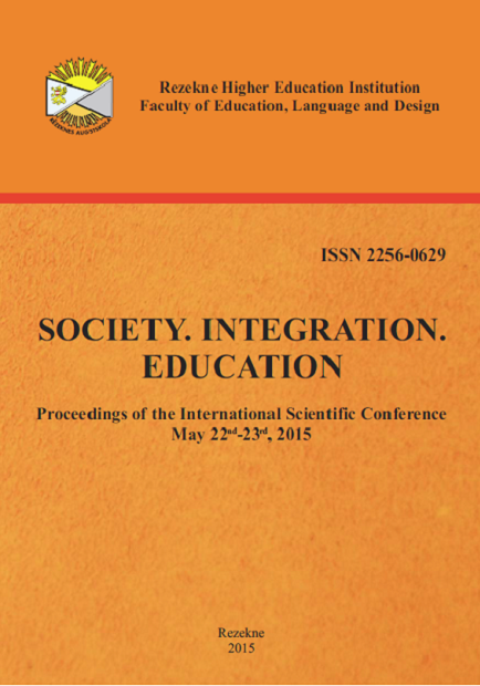 					View Vol. 2 (2015): SOCIETY. INTEGRATION. EDUCATION. Proceedings of the International Scientific Conference May 22nd-23rd, 2015, Volume II
				