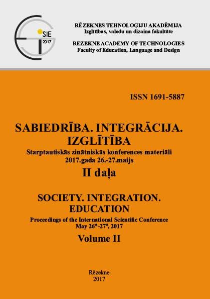 					View Vol. 2 (2017): SOCIETY. INTEGRATION. EDUCATION. Proceedings of the International Scientific Conference May 26th-27th, 2017, Volume II
				