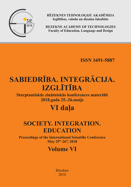 					View Vol. 6 (2018): SOCIETY. INTEGRATION. EDUCATION. Proceedings of the International Scientific Conference. May 25th-26th, 2018, Volume VI, ECONOMICS AND PUBLIC ADMINISTRATION
				