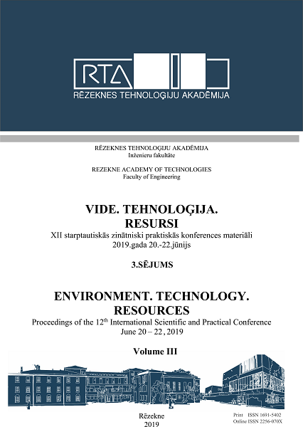 					View Vol. 3 (2019): Environment. Technology. Resources. Proceedings of the 12th International Scientific and Practical Conference. Volume 3
				