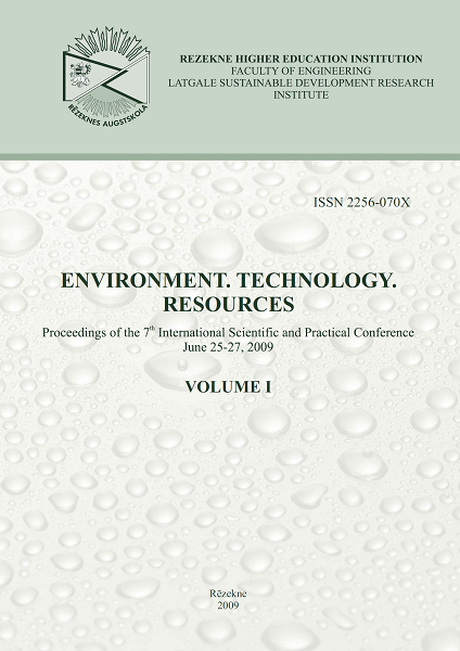 					View Vol. 1 (2009): Environment. Technology. Resources. Proceedings of the 7th International Scientific and Practical Conference. Volume 1
				